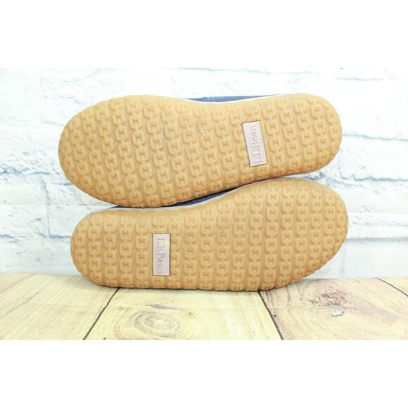 LL Bean Purple Suede Slip-On Fleece Lined Mountain Moccasin Slippers Size 8 M - Picture 9 of 9